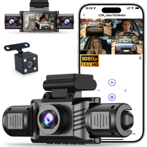 4 Channel WiFi 360° Panoramic Dash Cam 1080P IR Night Vision 170° Wide Angle G-Sensor 24H Parking Monitor