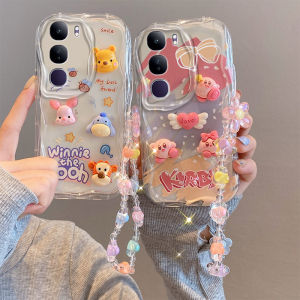 New Casing VIVO Y19s Pro VIVOY19s Pro VIVOY19sPro Hot Cute Cartoon 3D Dolls Flower Creative Anti-fall Shockproof Cream Phone Case with Fashion Flower Lanyard 2025