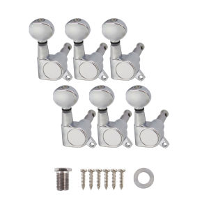 Bộ Chỉnh Dây Đàn Guitar Điện Kín 6 Chốt Tay Cầm Tròn Nhỏ 6L/6R Kim Loại & Nhựa Dành Cho Đàn FD ST/TL