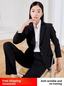 HANYINGMEI | Black Professional Womens Blazer for Spring and Autumn