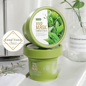 Mặt Nạ Bùn Trà Xanh Làm Sạch Mụn Đầu Đen Kiềm Dầu Làm Sáng Da Fenyi 100g Chou Chou