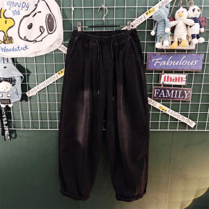 กางเกงยีนส์ทรงตรงหลวมๆ สำหรับผู้ชาย ทรงวินเทจ ทรงหลวมๆ สำหรับเด็กและเยาวชน กางเกงขายาวทรงหลวมๆ สไตล์เกาหลี ฤดูใบไม้ผลิและฤดูใบไม้ร่วง