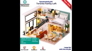 Miniature Dollhouse with Dust Cover 2 floor Series | Promo Price | Miniature Dollhouse Interior Design DIY Kit Furniture House Collectibles with Dust Cover Doll House and Free Glue Fast Shipping Local PH