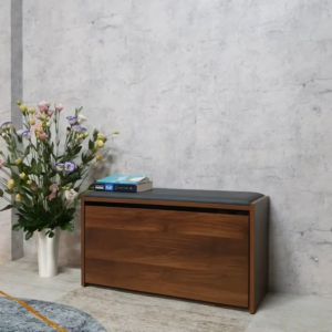 Tủ Giày Gỗ Cánh Lật Cao Cấp Kết Hợp Nệm Ghế Ngồi Mang Giày - Nội Thất An Nhiên (TG01)