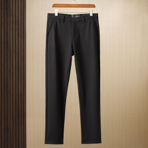 Quần Dài Nam Ống Đứng Co Giãn Siêu Cao Chống Nhăn Quần Dài Công Sở Màu Đen Cạp Vừa Thoải Mái Thoáng Khí Mùa Thu