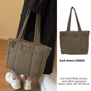 Urban Minimalist Womens Tote Bag Commuter Single Shoulder Bag Pure Color Versatile for College Students And after Class