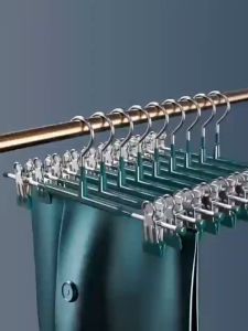 5 ชิ้น แพึกไม้แขวนกางเกง ไม้หนีบกางเกง ไม้หนีบผ้า ไม้แขวน ไม้แขวนกางเกง ไม้แขวนกระโปรง การปรับระดับและเสื้อมือที่หนีบ