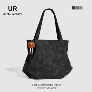URUM Lazy Casual Underarm Tote Bag Womens Large Capacity Commuter Single Shoulder Bag Fashionable Soft Surface PU Leather