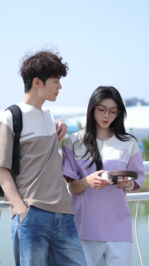 LJPNK Mens Antibacterial Colorblock Half-Zip Polo Tee – Loose Fit Summer Short Sleeve Korean Casual Fashion Plus Size Streetwear