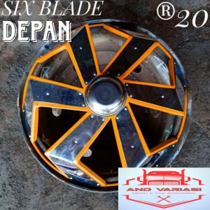 Wheeldop Ring 16 Model Six Blade Depan ( 2 pcs )