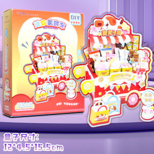 Miniature Campus Scene House DIY Assembly Model Food House Playset for Children Educational Simulation Small House Toy