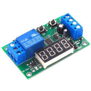 Modul Delay Timer 1 Channel On Off Relay Timer 4Tombol DC 5V 12V Digital Display Led Adjustable