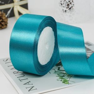 25Yards/roll 4cm Satin Ribbons Crafts Bow DIY Gift Wrap Wine Red Orange Yellow Green Blue Purple Black Gray Gold White Ribbons