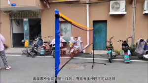 Foldable Height Adjustable Badminton Net Set Equipment with Poles Stand and Bag Garden Beach Sports