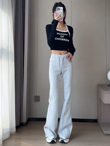 Womens Flare Leg Workout Pants Stretchy Comfortable Lounge Trousers High Waist Flowy Yoga Pants