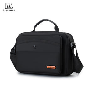 LouisWill กระเป๋าสะพายข้างผู้ชายกระเป๋าสะพายไหล่กระเป๋าเดินทางกันน้ำกระเป๋าถือธุรกิจความจุขนาดใหญ่กระเป๋าลำลองกระเป๋ากีฬาหย่อนใจแฟชั่นกระเป๋าถนนสำหรับนักศึกษา
