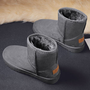Winter Snow Boots Mens Waterproof Non Slip Fur Integrated Bread Shoes Northeast Cold Proof minus 40 Degrees Couples Cotton Shoes