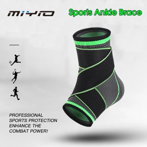 MIYIO 1PCS Ankle Brace Support Sports Ankle Protector Compression Ankle Support Adjustable Ankle Guard Ankle Pain Supports Elastic Guard Injury Recovery for Sports Running Basketball