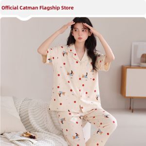 MiiOW | Cotton Cartoon Summer Sleepwear Set