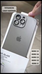 AG GLASS CASE GREY EDITION 16 PROMAX 16 15 PRO 14 PLUS 14 13 PRO 13 12 PRO 12 11 PRO 11 MATTE HARD CASE PREMIUM