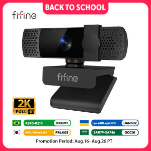 FIFINE | FIFINE 2K USB True-To-Life Full-HD Webcam with AutoFocus Privacy Cover For PC/Mac YouTube Gaming Live Streaming Meetings-K436