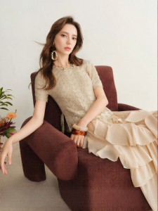BADINA | Áo Blouse Crochet Thêu Tay Elegance