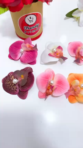 Jepit rambut bebek bunga Anggrek mutiara isi 6 pcs