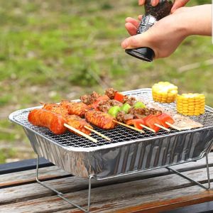 เตาบาร์บีคิวแบบใช้แล้วทิ้ง Disposable barbecue grills BBQ charcoals. เตาย่างขนาดใหญ่ (32*48 CM) และ เตาขนาดเล็ก (32*27 CM)  (big or small)