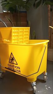 Kleensafe 20L Heavy Duty Commercial Mop Squeezer Mop Bucket Wringer Home Office Malls Hospital Industrial Schools Mini Wringer