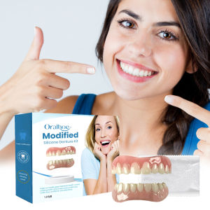 Dentures False Teeth Full Set Temporary Tooth Repair Improve Dental Loss Fitting Mouth Prevent Falling Out Soft Silicone Braces