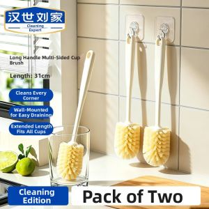 HANSHILIUJIA | Long Handle Multi-purpose Soft Bristle Cup Cleaning Brush