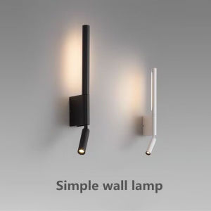 Modern Indoor Wall Sconce360° Rotate Wall Mounted Reading Lamp indoor Wall Lights with Night light for BedroomLiving Room