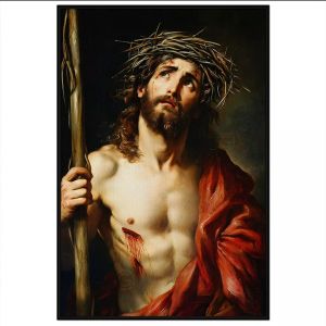 Tranh chân dung chúa giesu. Tranh treo tường dán tường sơn dầu canvas trang trí. CGI-1597