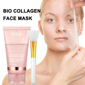 HOYGI Collagen Peel-Off Mask Gently Cleanses Face Collagen Night Mask Gel Moisturizes Nourishes Sunburn Repair Cream 75ml