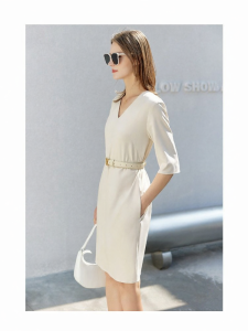 AMII | French Style Petite Casual Straight Dress