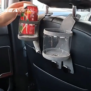 Seametal ที่วางแก้วในรถยนต์ อเนกประสงค์ ฮุคแขวนแก้วรถยนต์ ตะขอแขวนพนักพิงศีรษะ เบาะหลังรถ ผู้ถือโทรศัพท์มือถือ