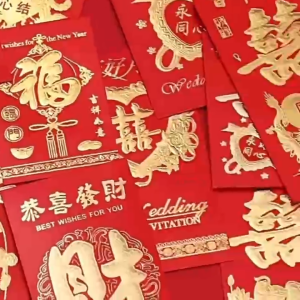 30Pcs/Pack Thick Chinese Ampao Money Envelope Ampaw Momo Money Envelopes Red Envelope For Money Packet Ampao For Christmas Christening Birthday Angpao For Christmas Wedding Unique Style Fengshui Lucky Charm 2026 Red Pouch