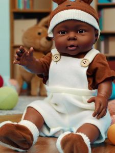 Búp Bê Bằng Cao Su Mềm Da Đen 41cm Có Thể Ngâm Nước Búp Bê Châu Phi Búp Bê Chơi Đùa Cho Trẻ Em Từ 2 Đến 8 Tuổi