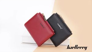 Baellerry Short Zipper Dompet Koin Card Holder: A Simple Style Bifold Wallet for Women