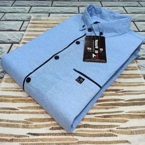 Kemeja Oxsport Tebal Casual List | Kemeja Pria | Casual Simple Polos List Hitam Kemeja Terpopuler Lengan Pendek