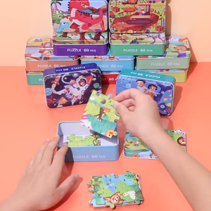 Kids Corner Jigsaw Puzzle Paper Board Learning Puzzle Cute Design Hands-on Training Brain Game Jigsaw Puzzle for Kids