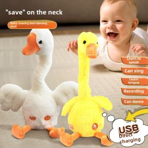 Repeat Reading Duck Baby Toy for 0 to 6 Months Infants Dancing Talking Duckling Soothing Device Kids Learning to Talk Toy