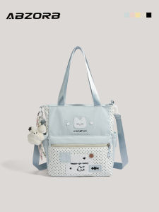 ABZORB Cute Shoulder Crossbody Bag for Female Students Handbag School Bag Research Bag Single Shoulder Bag Canvas Youth Style