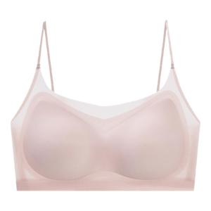 Miiow | MiiOW Ice Silk Bra Womens Summer Thin Backless Seamless Anti-Sagging New Style Large Chest Small Gathered Underwear