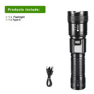 High Power LED Flashlight USB Rechargeable Torch Strong Light Flashlight Tactical Zoom Flash Light Outdoor Camping Lantern