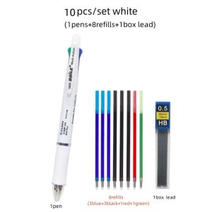 MROOFUL | Bút Gel Nhiều Màu Có Thể Xóa Được 5 Trong 1 Với 4 Màu Có Thể Thay Thế Được Điểm Viết Tự Động 07mm Văn Phòng Phẩm Trường Học