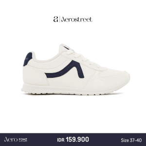 Aerostreet 37-40 Almond Natural Navy - Sepatu Sneakers Wanita