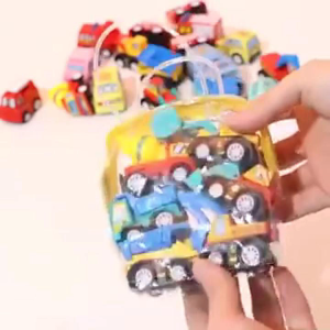 ชุดรถลากการ์ตูนเด็กมินิเฉื่อยของเล่นรถเด็กของขวัญสร้างสรรค์สำหรับเด็ก 6 ชิ้นในถุง