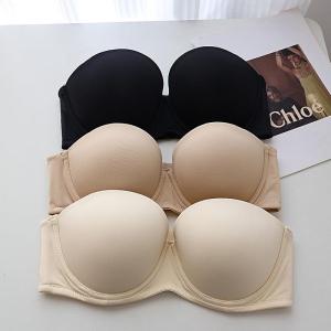 BEIAOLORA | Plus Size Seamless Half-Cup Bralette Cloud Cotton Strapless