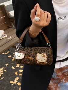 Stylish Versatile Leopard Print Simple High-End Korean Style Single Shoulder Handbag Womens Crossbody Bag for Autumn 2025